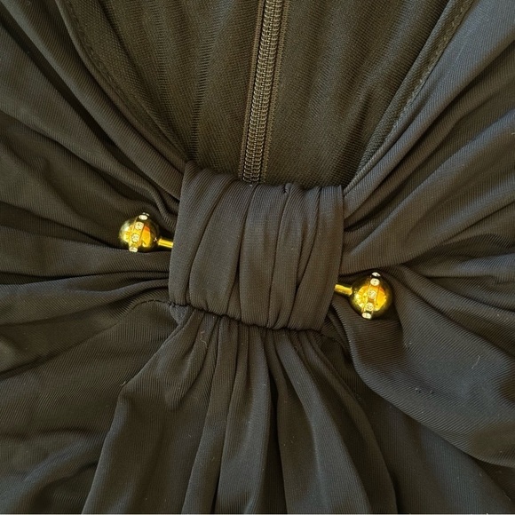 Vintage 2000s Roberto Cavalli Y2K floral print long sleeve dress jersey stretch - Picture 5 of 10